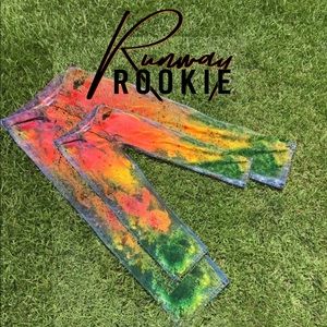 Runway Rookie’s “Tropical Burst” Custom Denim